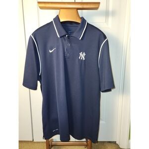 Nike Dri Fit New York Yankees Polo Blue Size XL